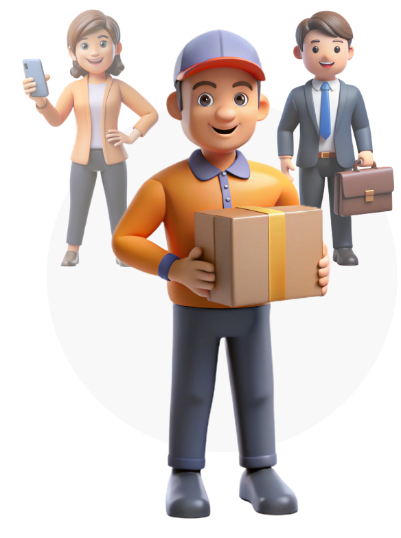 E-commerce worker, marketer and consultant illustraion