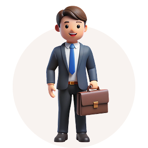 Happy consultant illustration