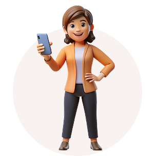 Happy marketer illustration